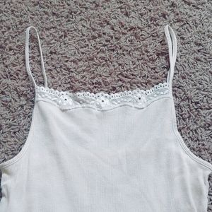 lace spaghetti strap tank top